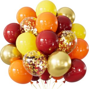 Haolongfa Fall Thanksgiving Balloons, 50 Pcs 12 In, Autumn Party Decor