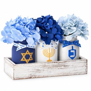 Hanukkah Decorations for Home, Chanukah Table Decor Indoor/Outdoor
