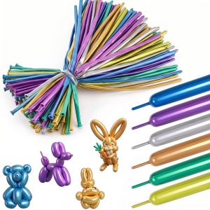 260 Balloons Thick Latex Long Skinny for Animal Arch Tying 100PCS Multi Kit