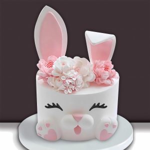 12 PCS Bunny Cake Topper Rabbit Ear Flower Face Decor Easter Birthday