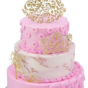Quinceanera Cake Topper | 3 Piece 15th Birthday Party Decoration Set
