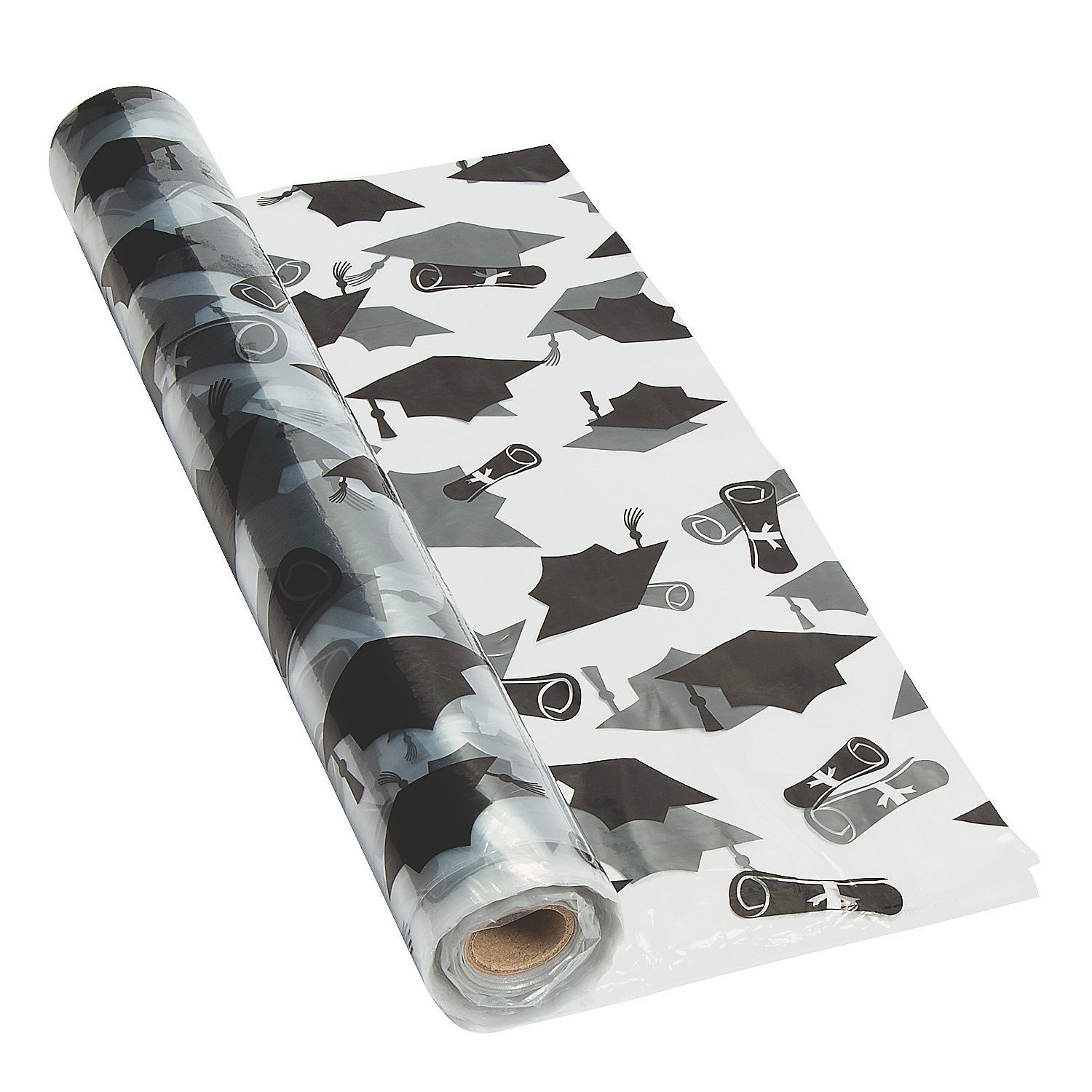 Fun Express Clear Graduation Decorations 2026 Plastic Tablecloth Roll - 100 Feet Class of 2026 Graduation Party Decorations for Table | Grad Party Supplies for High School & College Graduation Decor