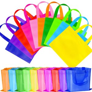 GITMIWS 30 Pack Non Woven Party Favor Bags, 9.8'' Small Reusable Kids Tote…