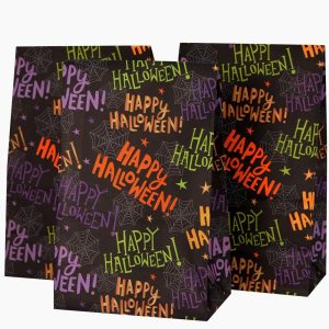 SUNCOLOR 30-Pack Small Halloween Treat Bags for Kids Party Favor & Goodie