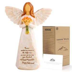 Retirement Gift for Woman, 5.5” Resin Angel Figurine - Retirement Gifts
