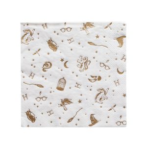 Harry Potter Napkins, Hogwarts House Large Paper Napkins, 24 Pack, 6.5 Inch