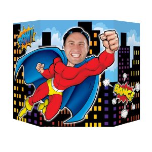 Beistle Superhero Photo Prop Cardstock Stand-in Decoration 1 Pack