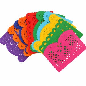 Dia De Los Muertos Decorations - 50 PCS Bulk Mexican Papel Picado