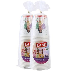 Glad for Kids Disney Princess Paper Cups, Magic, 9 Oz, 24 Count, 2-Pack