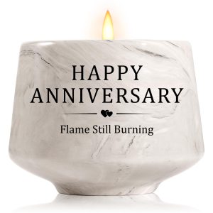 Happy Anniversary Candle – Aniversario Gifts for Couple,Women,Men 6oz Lavender Scented Candle,Anniversary Romantic Gifts for Him & Her