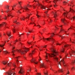 CODE FLORIST 2200 PCS Dark-Red Silk Rose Petals for Romantic Night,Wedding,Proposal Anniversary Flower Decorations