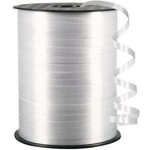 OMISELIO White Curling Ribbon 500 Yard Balloon String Gift Wrapping 3/16