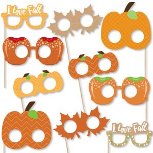 Pumpkin Patch Photo Props - Glasses & Masks - 10 Count