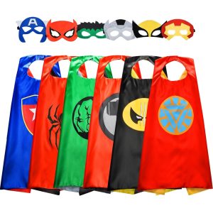 ROKO Toys for 3-10 Year Old Boys, Superhero Capes for Kids 3-12 Year Old Boy Gifts Boys Cartoon Dress up Costumes Party Supplies (6 Pcs with Gift Box)