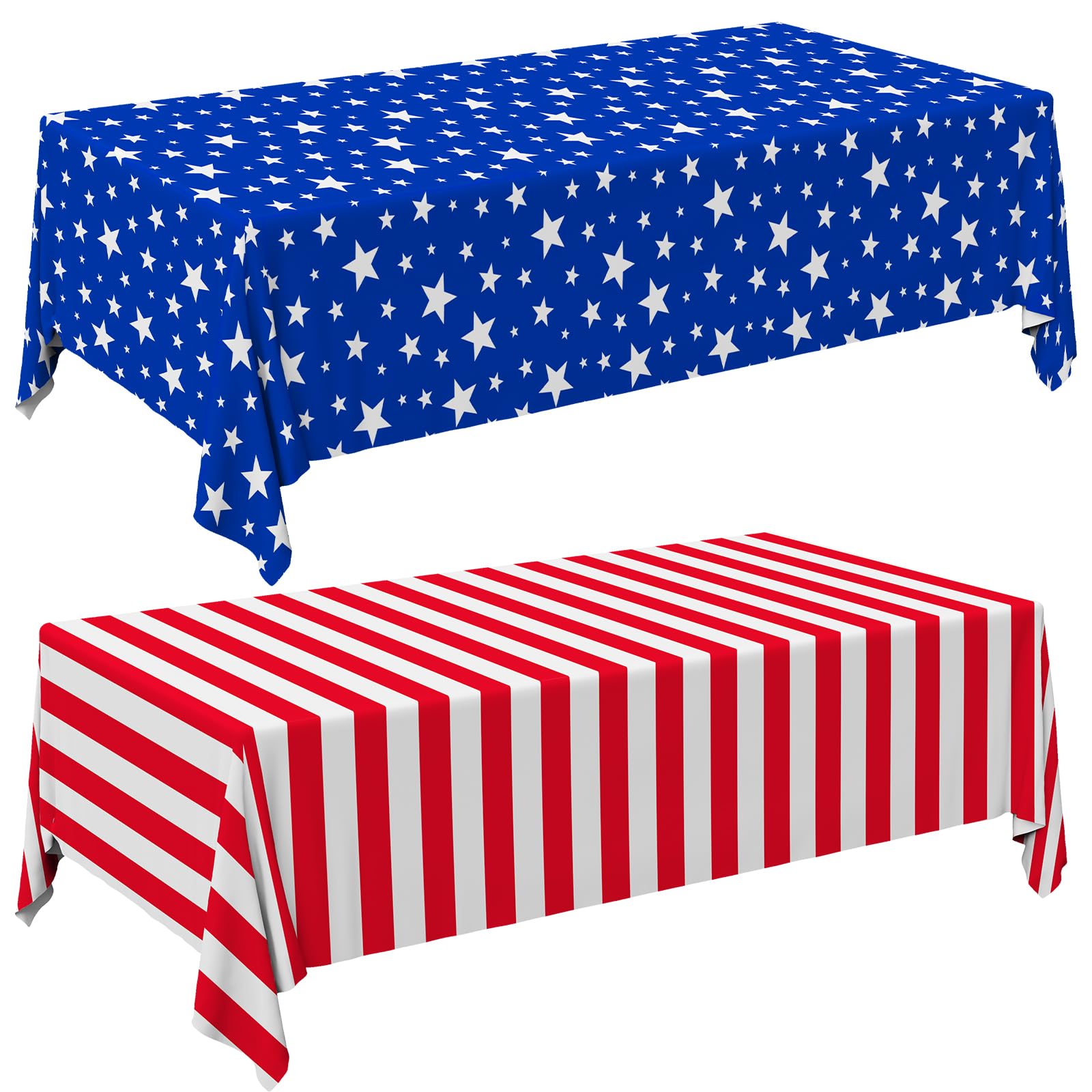 4th of July Party Decorations Set-American Flag Patriotic Theme Kit for Independence & Election Day Decorations, Disposable Plastic Tablecloth - for American Patriotic & 4th of July Decorations,2PCS