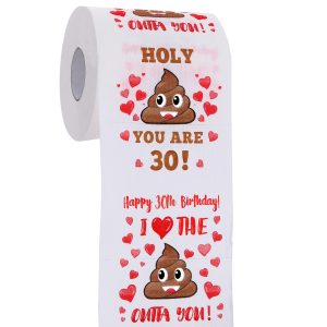 30th Birthday Gifts for Women, Men, Her, Him - Happy Prank Toilet Paper - 30th Birthday Decorations, Party Supplies Favors - 30 Years Old Funny Gag Gift Ideas, Novelty Bday Present for Friends, Family