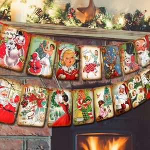 Christmas Decorations Vintage Style Christmas Banner