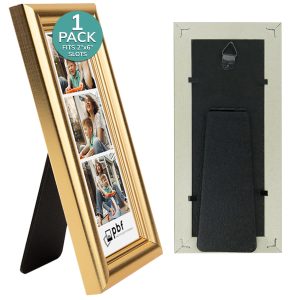 PBF Photo Booth 2x6 Strip Frame With Stand | Premium Designer Photobooth Picture Frame (Gold)