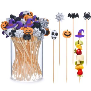 JtmyAota 100 Pack Halloween Cocktail Picks, Halloween Party Supplies