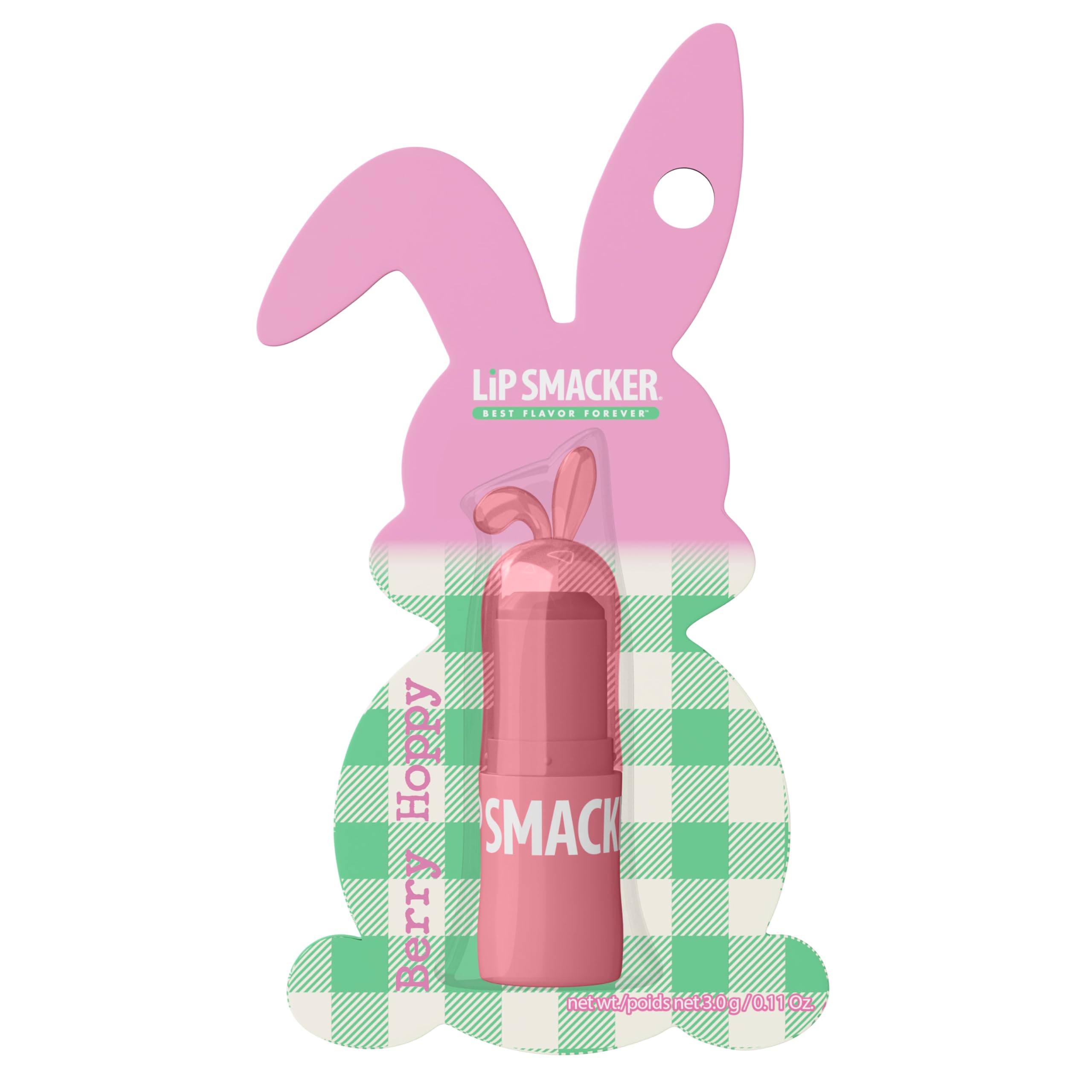 Lip Smacker Bunny Lip Balm, Moisturizing & Hydrating Lip Care, Fun & Collectible Easter Gift for Kids & Lip Balm Lovers - Berry Hoppy