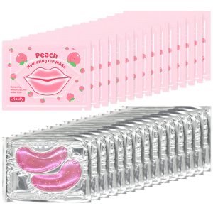 30 Pairs Lip Mask & Eye Mask, Pink Eye Patches, Bachelorette Party Favors