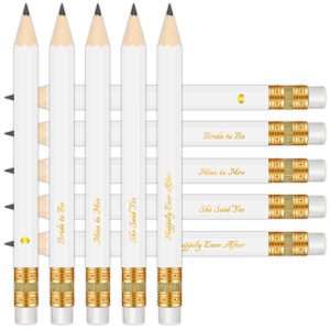 Vusnud Bridal Shower Pencils for Party Games, 50 Pack, 4 In Mini Pencils