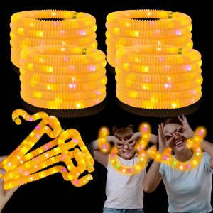 12-24 PCS Orange Glow Sticks Halloween Party Favors Toys for Kids Adults