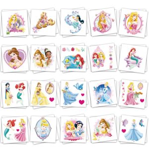 40 Sheets Cartoon Princess Temporary Tattoos Birthday Themed Party Supplies Decoration Favors Cartoon Cute Princess Sticker for Kids Girls Home Activity Class Prizes Carnival Christmas Rewards