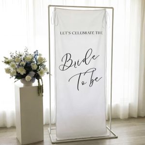 Yousoontic Bride to Be Linen Banner Rustic Bridal Shower Welcome Banner