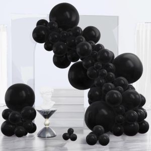 PartyWoo Black Balloons 140pcs Different Sizes of 18 12 10 5 Inch | Balloons for Baby Shower Birthday Graduation…