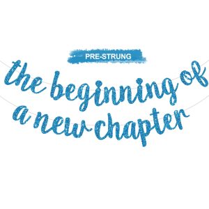 BEISHIDA Sky Blue Pre-Strung Glitter The Beginning of A New Chapter Banner