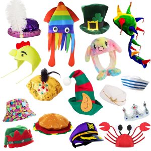 POPCIEL 12 Assorted Funny Hats Crazy Party Hat Photo Booth Props for Adult