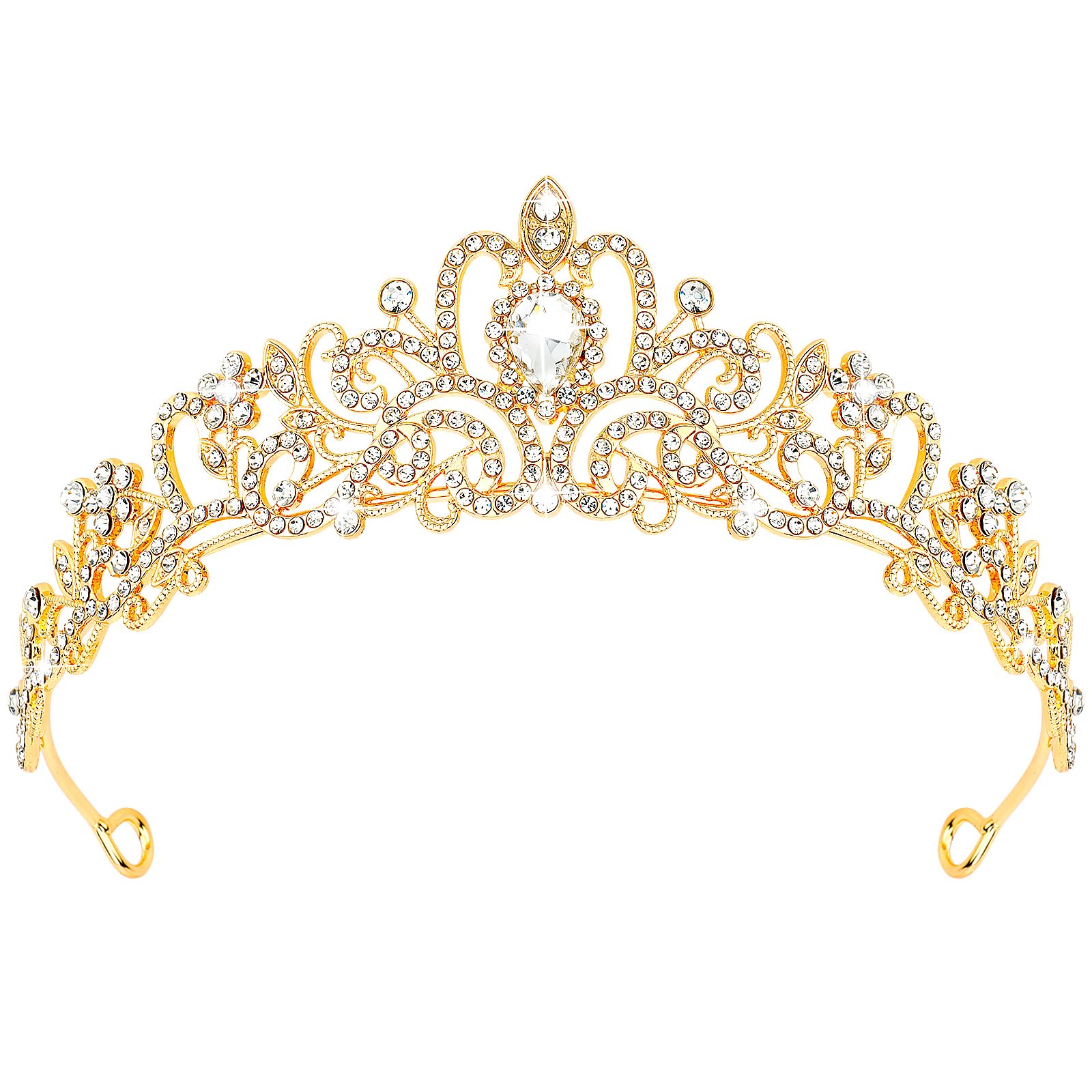 CIEHER Gold Tiara Crowns for Women Girls Princess Crown Tiaras for Bridal Wedding Prom Quinceanera Birthday Crown Gifts Hair Accessories(Gold)