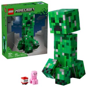 LEGO Minecraft The Creeper Kids Building Toy - Minecraft Toy for Boys & Girls, Ages 10+ - Room Decor for Gamers w/ 1st Version Creeper Minifigure - Gift for Birthdays - 21276
