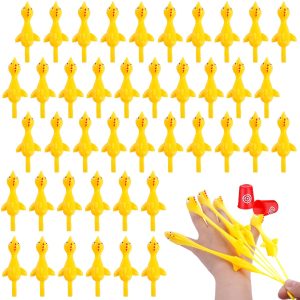 POPLAY 42PCS Flying Chicken Slingshot Party Favors for Kids Classroom Prize | Sticky Rubber Chickens Fidget Toys for…