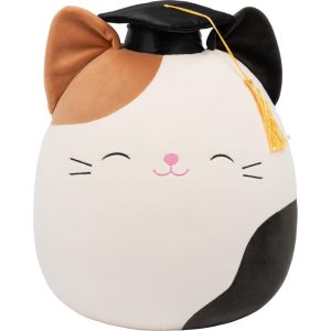 Squishmallows Original 12in Cam the Calico Cat in Graduation Cap – Official Jazwares Plush (Medium-Sized)