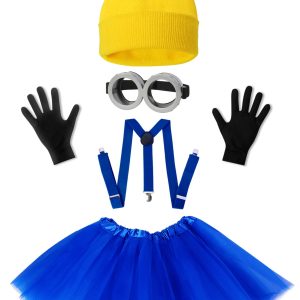 WISHTEN 5 PCS Halloween Costumes for Kids Girls,Halloween Cosplay Dress up