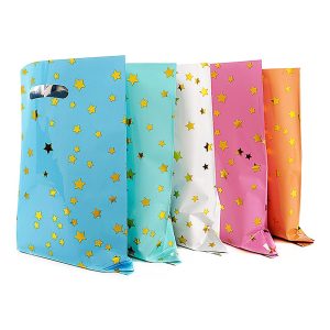 25 PCS Gift Bags,Party Favor Bags,Goodie Bags,5 Colors with Star Pattern
