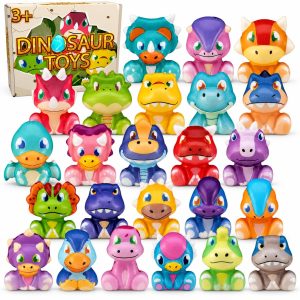 24PCS Dinosaur Squishy Toys, Cute Dinosaur Party Favors for Kids