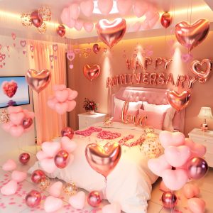 Happy Anniversary Balloons Decorations for Anniversary Valentine's Day