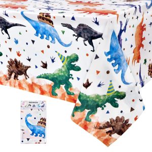 WERNNSAI Dinosaur Tablecloth - 1 Pack 108"x54" Dino Table Cover