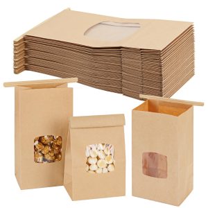 Moretoes 100pcs Small Bakery Cookie Bags with Seal,3.5x2.3x6.8In Treat Bags