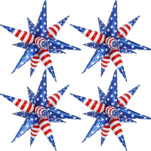 32" American Balloons Patriotic Balloons Red White and Blue Balloon for Patriotic Party Decorations Veterans Day USA Party Memorial Day for Fallen Party 4th of July Supplies Labor Day Party Decor