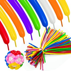 ASIYUHY 260 long balloons 100 Pack Twisting Animal Balloons Assorted Color | Thickening Latex Modeling Long Magic…