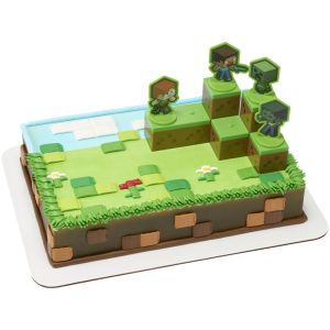Minecraft Mobs Beware Cake Topper | 6 Piece Birthday Party Decoration Set