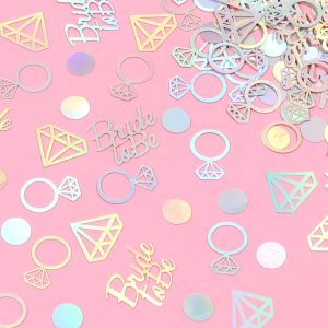 Iridescent Bachelorette Confetti Bride Confetti for Bridal Shower Tables