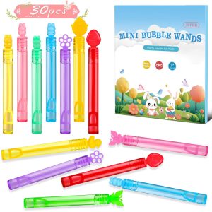 Easter Party Favors Mini Bubble Wands 30PCS Easter Egg Fillers Toy for Kids