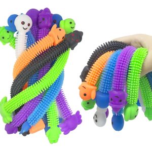 24 Pack Halloween Stretchy Strings Sensory Fidget Toys Pack Great for Kids Students Stress Relief and Anti-Anxiety Toys Assortment Halloween Party Favors (Halloween)
