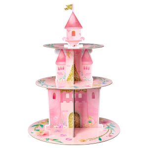 ANGOLIO Princess Birthday Cupcake Stand - 3 Tiered Baby Shower Decorations