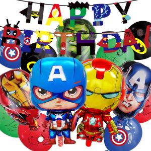 22PCS Party Balloons Set for Superhero Birthday Party Supplies Avengers Party,for Superhero Birthday Party Supplies